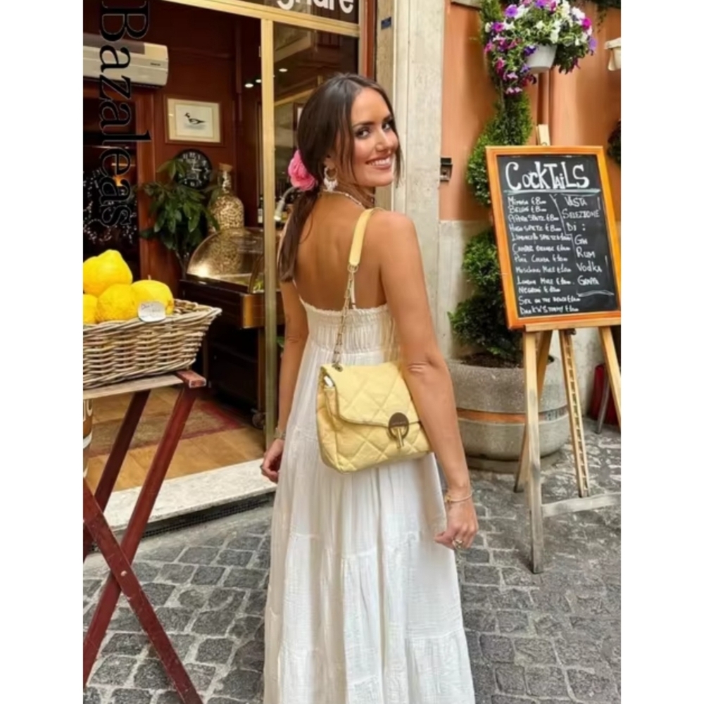 Zara Cotton Maxi Dress White NWT size XL - Picture 9 of 16